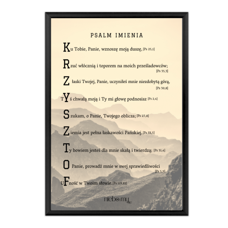 Psalm Krzysztof góry ramka