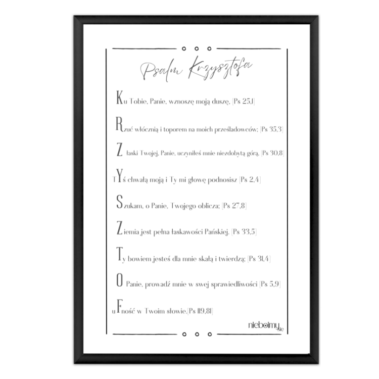Psalm Krzysztof minimal ramka