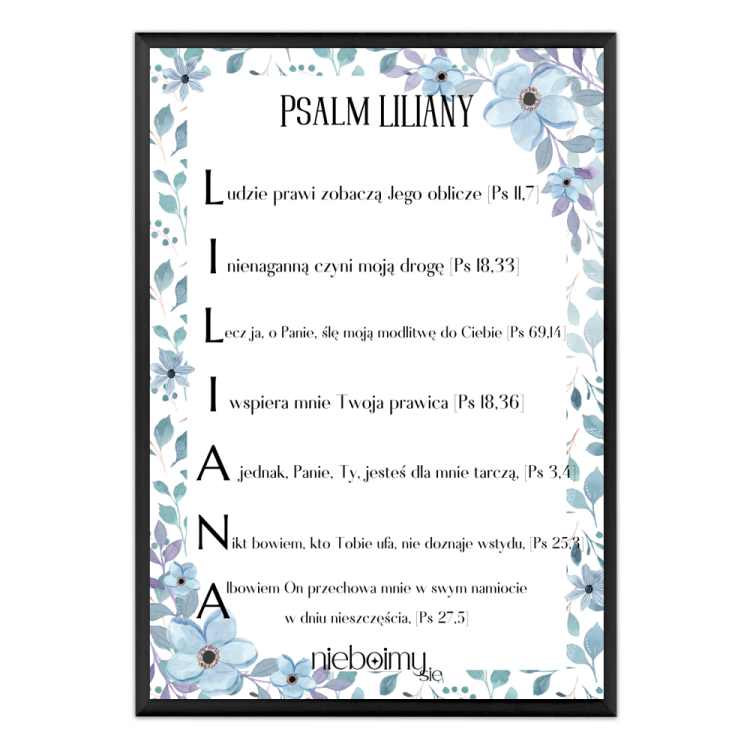 Psalm Liliana blu ramka