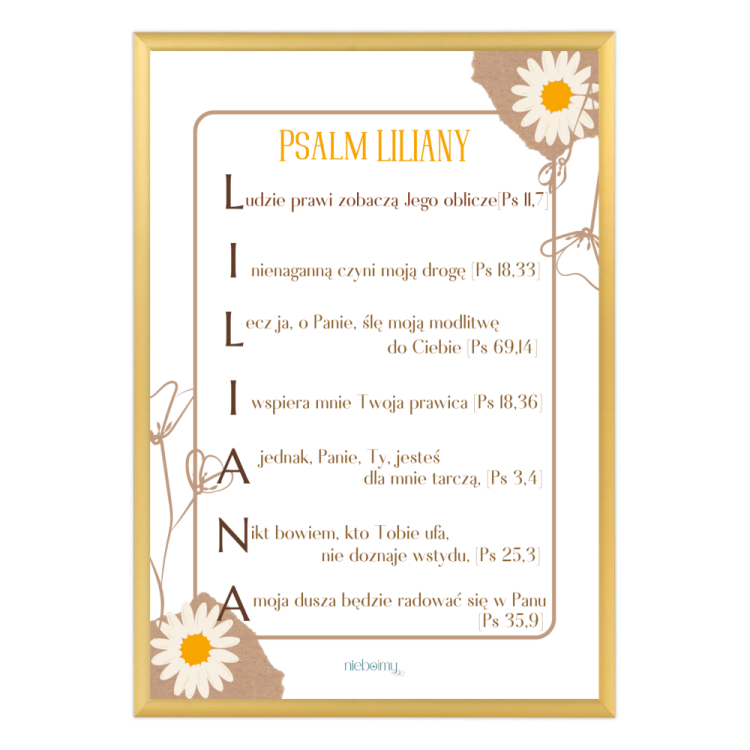 Psalm Liliana sunflower ramka