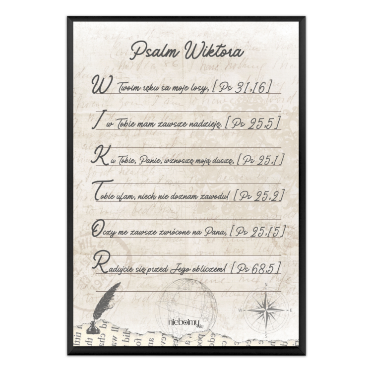 Psalm Wiktor retro ramka