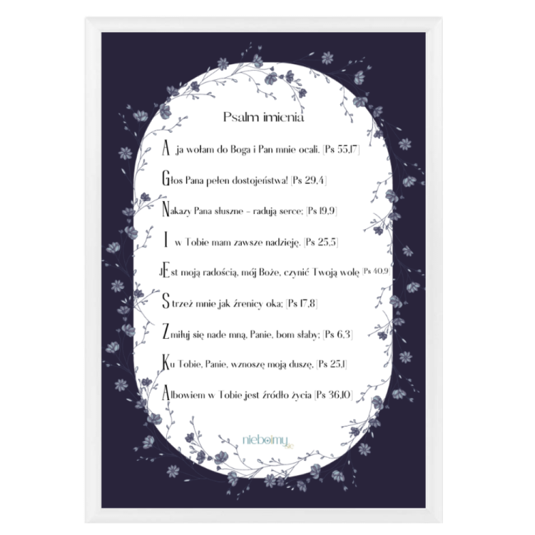 wianek w czarnej ramce srodek